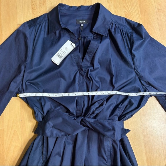 ME+EM NWT Belted Cotton Poplin Swing Dress in Navy Eclipse 14 - Picture 15 of 16